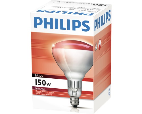 Defeated tissue Sherlock Holmes Bec cu infraroșu (IR) Philips E27 150W, reflector R125, durată viață 1000 h  - HORNBACH România