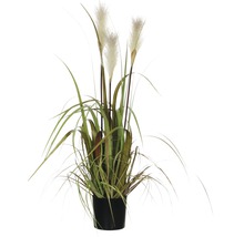 Planta artificială, Stipa, 81 cm, albă-thumb-0