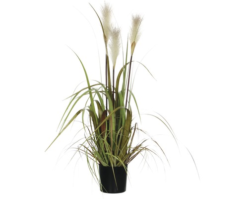 Planta artificială, Stipa, 81 cm, albă-0