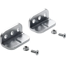 Adaptoare de perete Hettich pentru montaj profil uși glisante, oțel zincat, pachet 2 bucăți-thumb-0