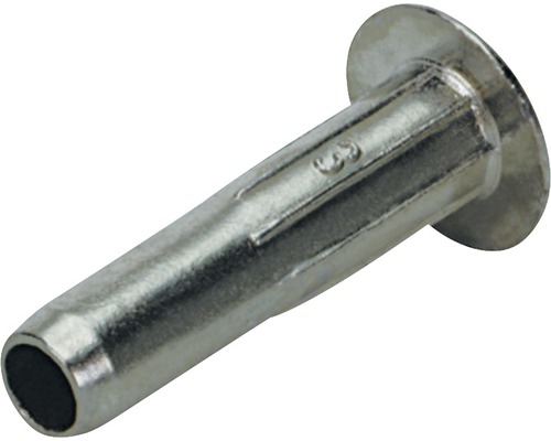 Piuliță conector pentru tub cuplare corpuri Hettich M6 36-50 mm, oțel nichelat, pachet 50 bucăți-0