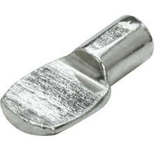 Suport poliță plat Hettich Ø7mm, oțel nichelat, pachet 40 bucăți-thumb-0