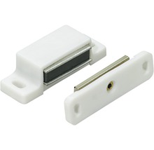 Opritor de ușă cu magnet Hettich 14x45x15 mm max. 4kg, alb, contraplacă reglabilă, pachet 50 bucăți-thumb-0