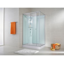 Cabină de duș wellness Schulte Ibiza, 80x120x204 cm, colț stânga, sticlă securizată transparentă, profil aluminiu-thumb-0