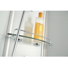 Cabină de duș wellness Schulte Ibiza, 80x120x204 cm, colț stânga, sticlă securizată transparentă, profil aluminiu-thumb-2