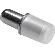 Suport poliță sticlă Hettich Ø5mm, oțel zincat cu dop de plastic, pachet 100 bucăți-thumb-0