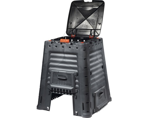 Compostor din plastic, 320 l, negru