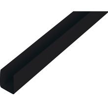 Profil plastic tip U Kaiserthal 10x21x10x1mm, lungime 2,6m, negru-thumb-0