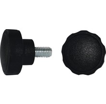 Șuruburi metrice Dresselhaus 6x14 mm Ø32,5mm oțel & plastic negru, 20 bucăți, pentru înfiletare manuală-thumb-0