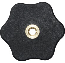 Piuliţă mâner plat stea Ø50mm M6 20buc/pac negru plastic-thumb-0