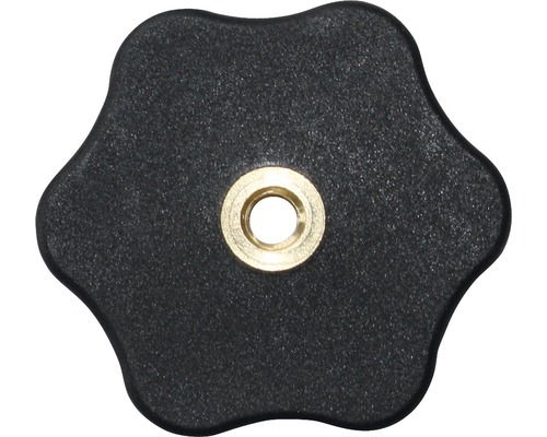 Piuliţă mâner plat stea Ø50mm M8 20buc/pac negru plastic-0