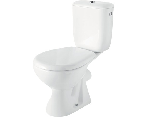 Set WC compact Cersanit Solari, incl. rezervor & capac WC, evacuare orizontală-0