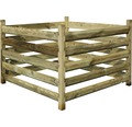 Compostor de lemn cu stâlp de colț, 100x100x70 cm