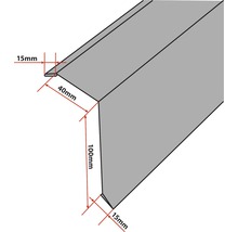 Cornier de margine PRECIT H12 pentru tablă cutată 0,4x200x2000 mm gri antracit-thumb-2