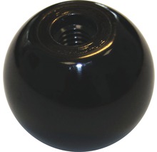 Buton sferic M6 Ø32mm 20buc/pac negru plastic-thumb-1