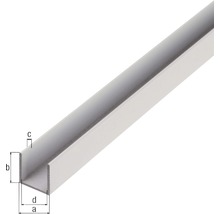 Profil aluminiu tip U Kaiserthal 20x15x20x1,5 mm, lungime 2m-thumb-1