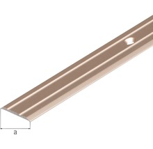 Profil de trecere aluminiu Kaiserthal 2000x25x1,8 mm, bronz, eloxat-thumb-1