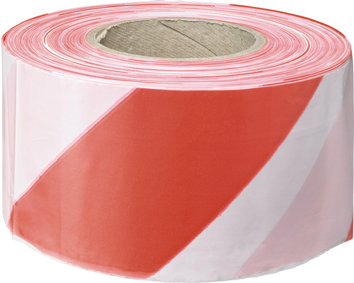 Bandă de avertizare ROXOLID, roșu/alb, 80 mm x 500 m-0