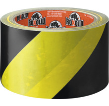 Bandă adezivă de avertizare ROXOLID, negru/galben 60 mm x 66 m-thumb-1