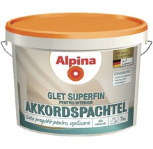 Glet superfin gata preparat pentru interior Alpina alb 7 kg-thumb-0