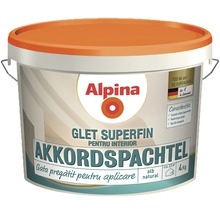 Glet superfin gata preparat pentru interior Alpina alb 4 kg-thumb-0