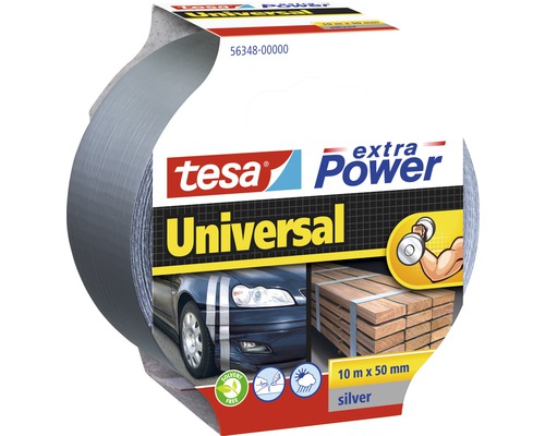 Banda pentru reparatii tesa extra Power Universal argintie 10 m x 50 mm