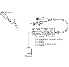 Arzător cu gaz CFH PZ6000 Ø60mm, furtun 5m, cu aprindere piezo-thumb-2