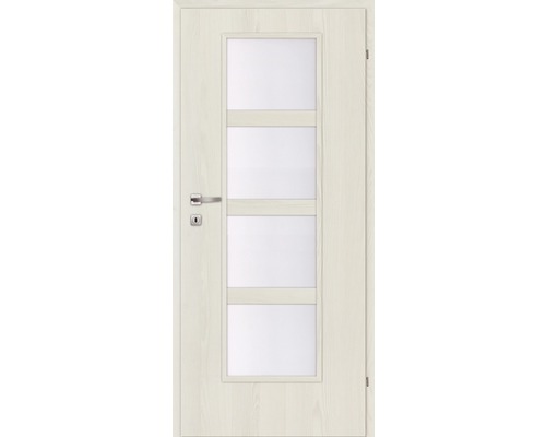 Foaie de ușă Classen frasin alb Kora MDF 203,5x84,4 cm stânga