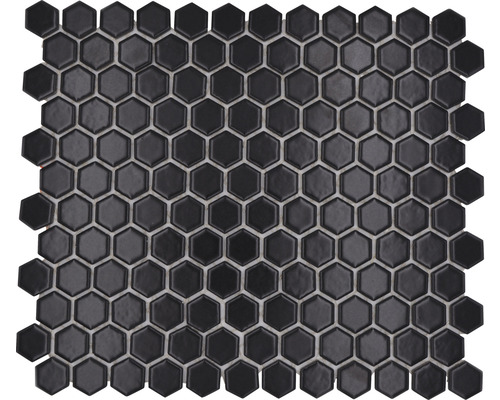 Mozaic ceramic HX 065 negru mat 26x30 cm