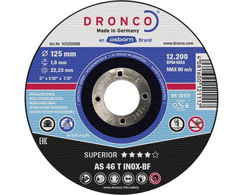Disc debitare inox Dronco Special Ø180x1,6x22,23 mm