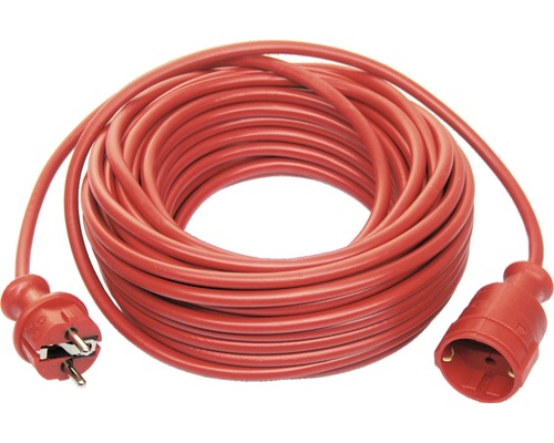 Prelungitor electric 20m 3600W roșu, cablu din PVC