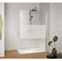 Perete duș tip walk-in Schulte Masterclass, 140x200 cm, sticlă securizată decorativă, profil cromat-thumb-0