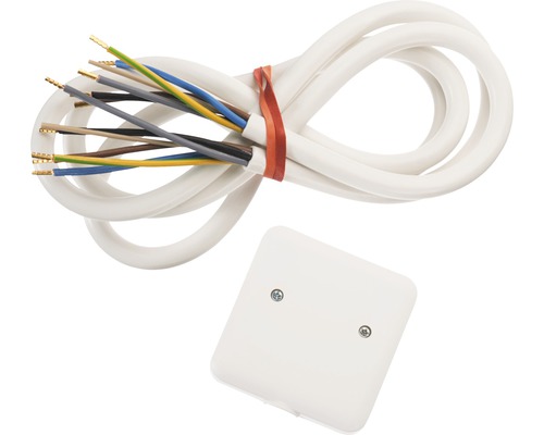 Cablu alimentare cuptoare și plite electrice 5x2,5 mm² 2m alb, incl. priză directă-0