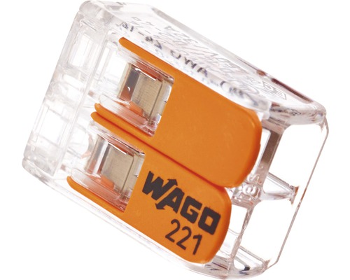 Cleme legături rapide cabluri Wago 2x max. 4 mm², pachet 10 bucăți (gama 221)
