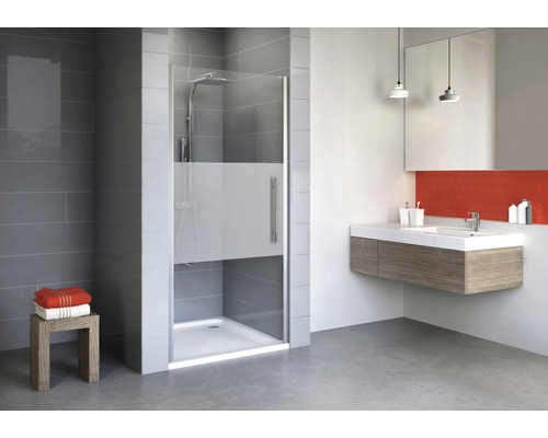 Ușă duș rotativă pentru nişă Schulte Alexa Style 2.0, 80x192 cm, sticlă securizată decorativă, profil alunatur-0