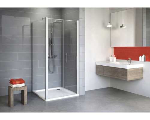 Cabină de duș pătrată Schulte Alexa Style 2.0 80x80x192 cm, sticlă securizată transparentă, profil alunatur-0