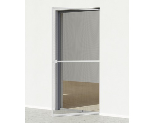 Plasă de țânțari cu ramă din aluminiu pentru ușă, albă, 100x210 cm