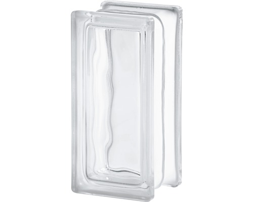 Cărămidă din sticlă Seves Glassblock nor albă 19x9x8 cm, jumătate de dimensiune