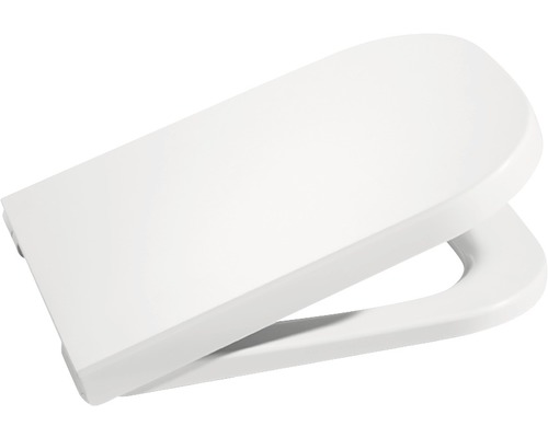 Capac WC Roca The Gap duroplast, închidere lentă, alb 45,3x35 cm