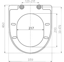 Capac WC Alca Plast A67, duroplast, închidere lentă, alb 35,9x46 cm-thumb-1