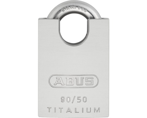 Lacăt aluminiu Abus 90RK Titalium 50mm, belciug Ø9,5mm, 2 chei-0