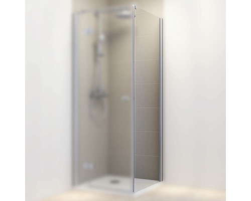 Perete lateral duș pentru ușă rotativă Schulte MasterClass, 100x200 cm, sticlă securizată transparentă, profil crom, dreapta-0