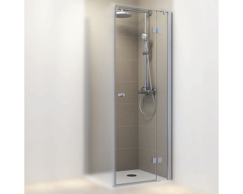 Ușă duș rotativă pentru perete lateral Schulte MasterClass, 100x200 cm, sticlă securizată transparentă, profil crom, dreapta-0