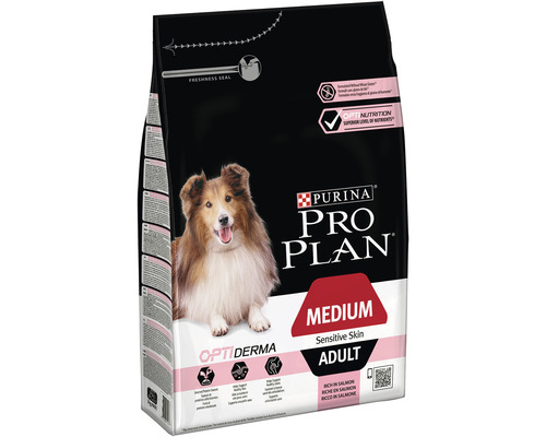 Hrană uscată pentru câini PURINA Pro Plan Medium Adult piele sensibilă cu somon 3 kg