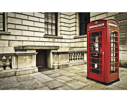 Fototapet vlies 1910 London cabina telefonică 416x254 cm