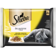 Hrană umedă pentru pisici Sheba Pouch mix pui 4x85 g-thumb-0
