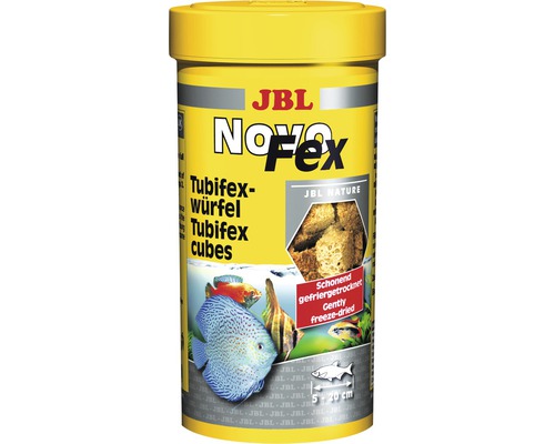 Hrană pentru pești de acvariu si broaște țestoase de apă, JBL Novofex Tubifex 250 ml