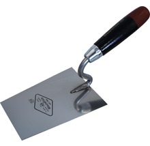 Mistrie trapezoidală pentru zidărie Maurerlob 180mm, oțel inoxidabil, mâner din lemn cu gât „S”-thumb-0