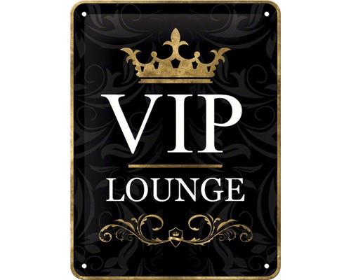 Tablou metalic decorativ VIP Lounge 15x20 cm